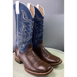 Cody James Men's Leather Western Brown&Blue Cowboy Riding Boots Sz.7D/Wom. 8.5